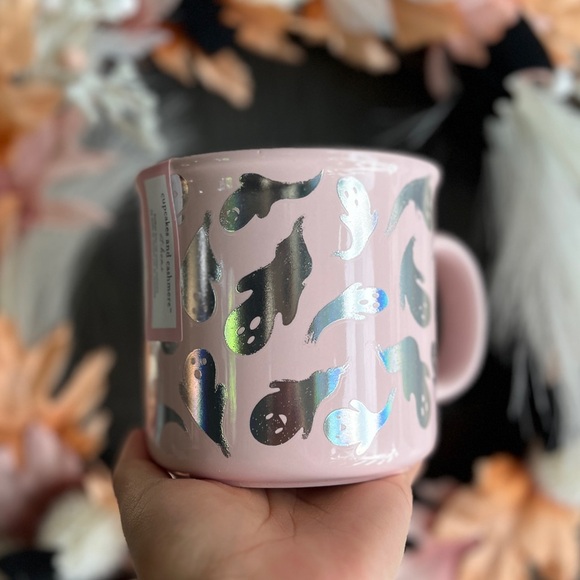 ✨NEW👻Iridescent Glass Mug with Ghost Handle and Iridescent Ghost Mug💖 - Picture 3 of 12